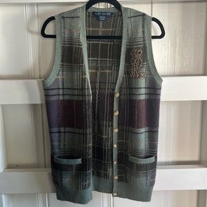 Ralph Lauren Embellished Plaid Vest